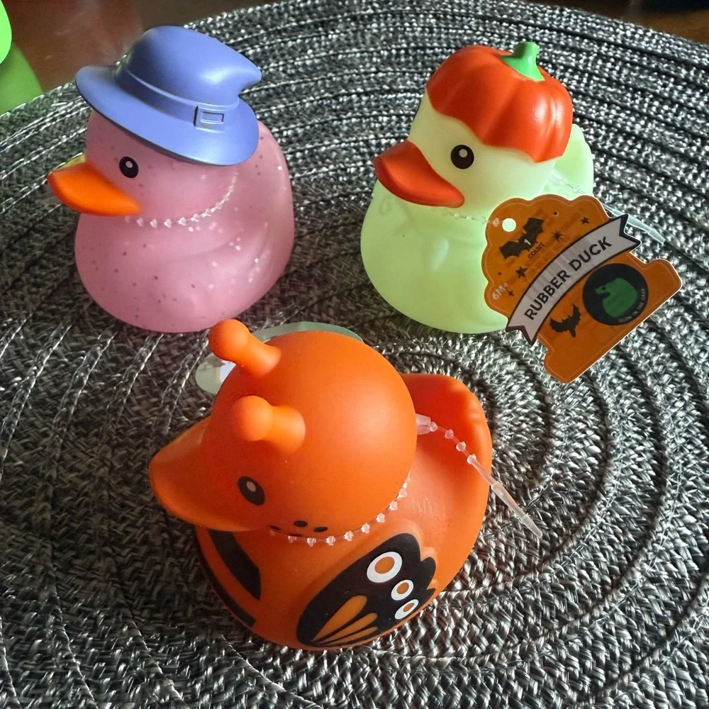 Target Halloween Rubber Duck Trio - Pink, Green, Orange